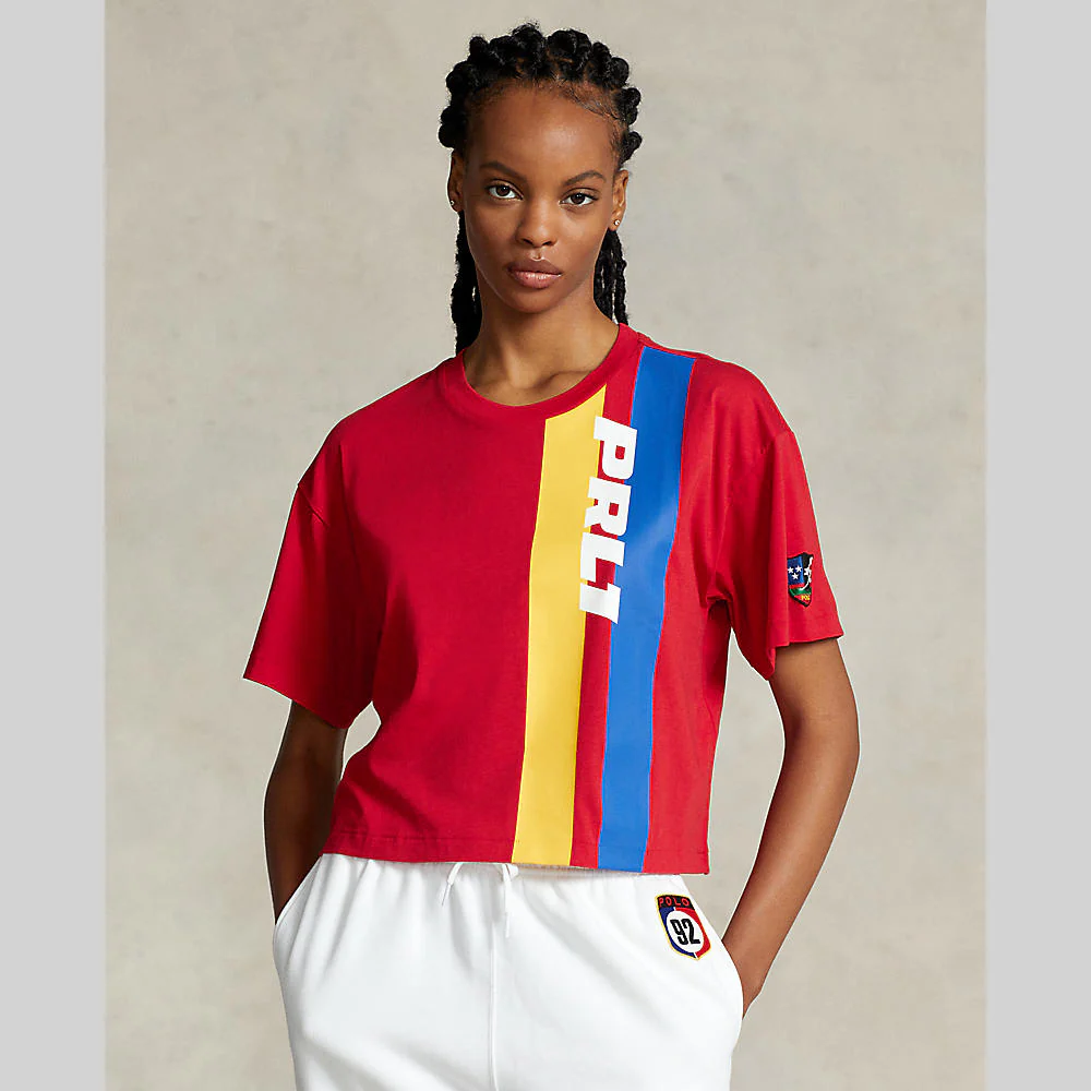Polo Ralph Lauren - Women's Logo Graphic Cropped Jersey T-Shirt - Image 4