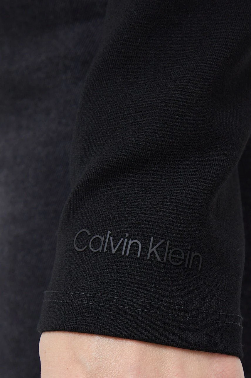 Calvin Klein - Leather Mix Media Mock Neck Top - Image 4