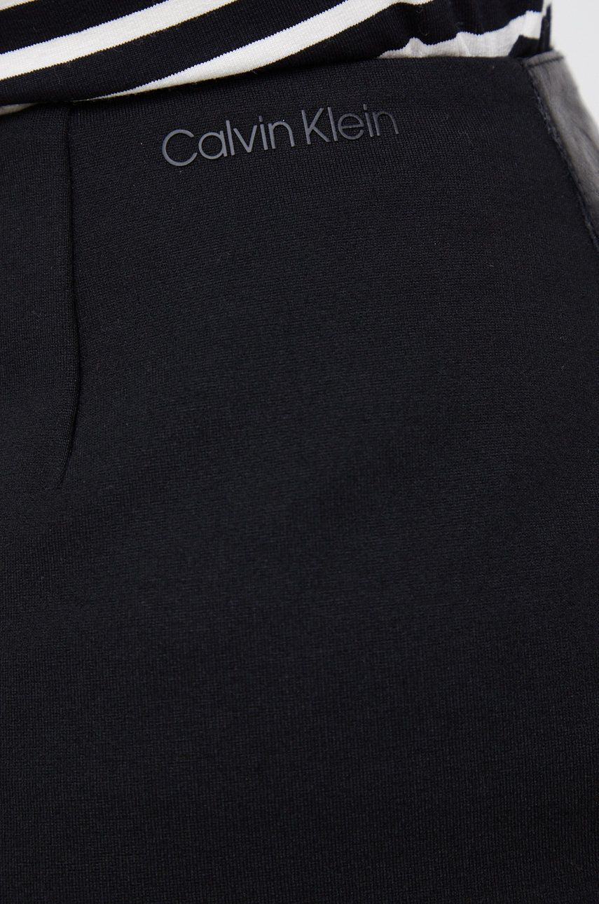 Calvin Klein - Leather Mix Media Skirt - Image 3