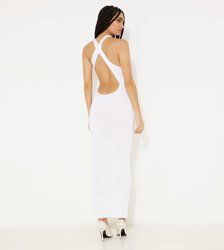 Calvin Klein - Sensual Fitted Solid Maxi Dress - Image 2