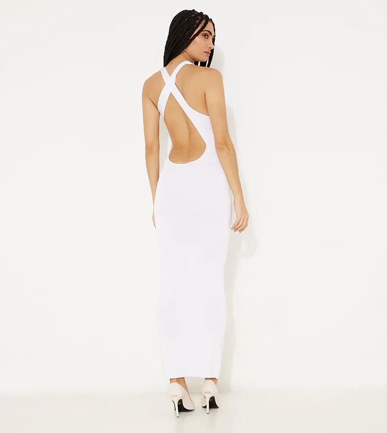 Calvin Klein - Sensual Fitted Solid Maxi Dress - Image 3