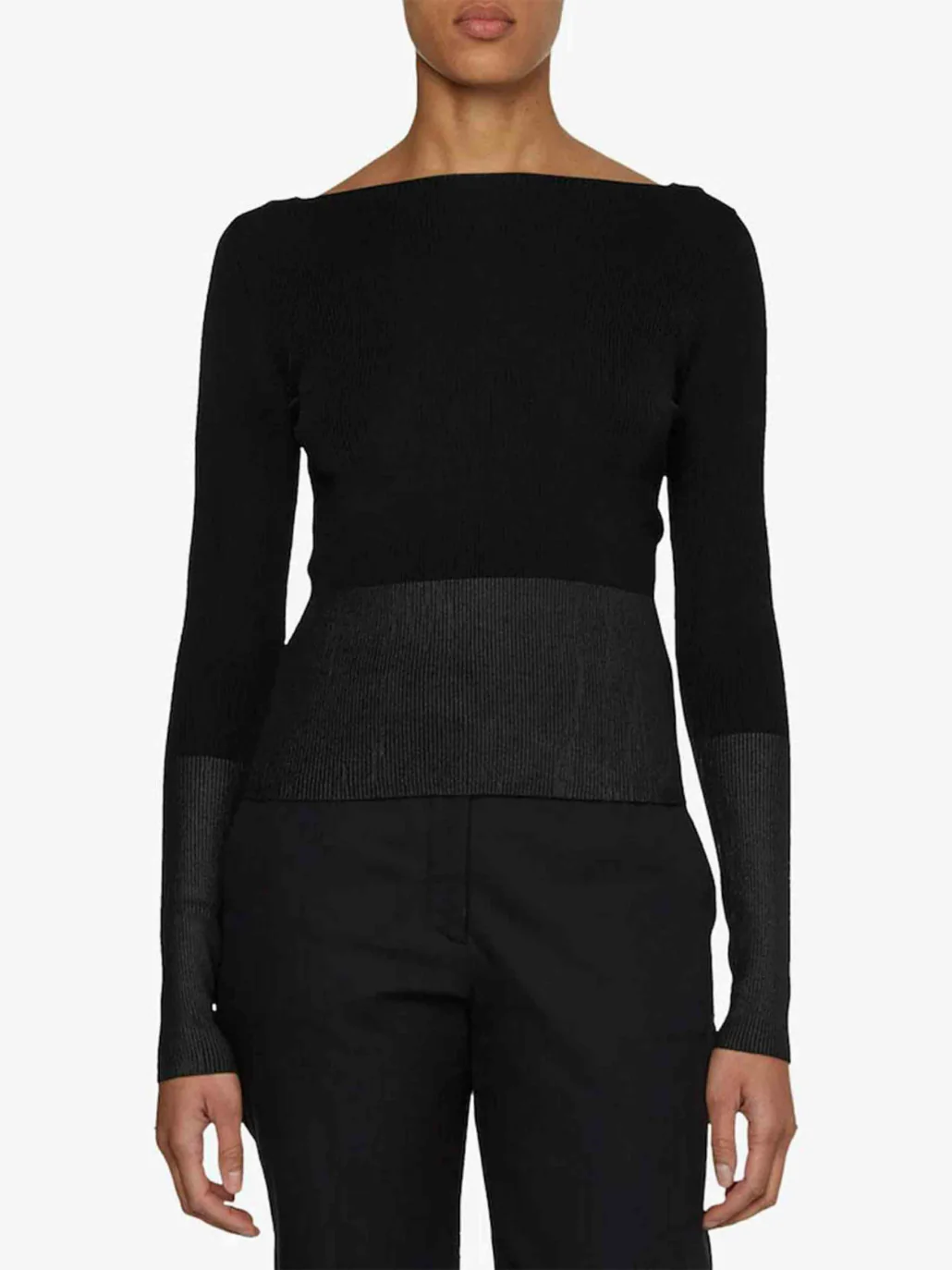 Calvin Klein - Women's Coated Open Back Ribbed Sweater - Image 2