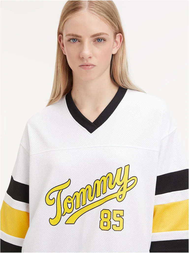 Tommy Hilfiger Jeans - College Oversized Mesh V - Neck Top - Image 5