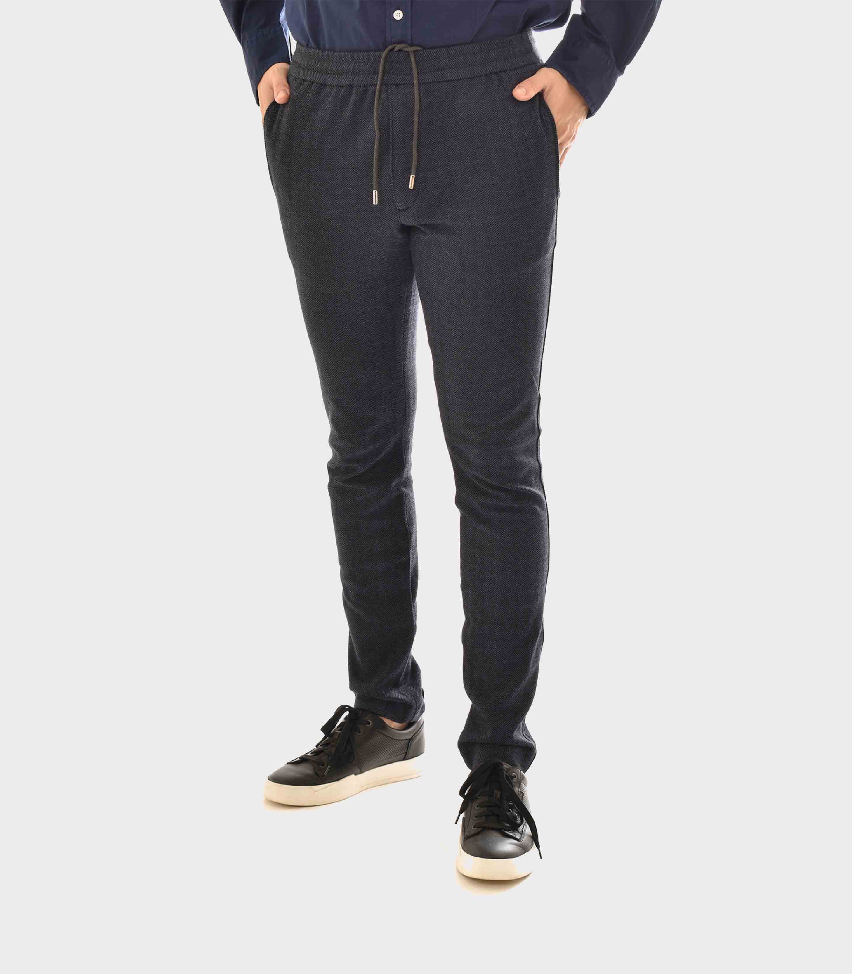 Tommy Hilfiger - Men's Herringbone Slim Fit Pull-On Trousers - Image 2