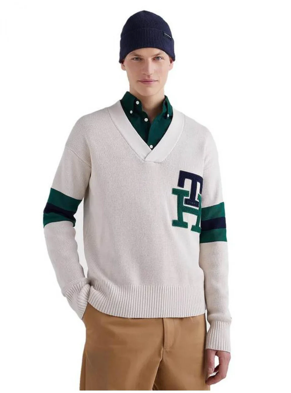 Tommy Hilfiger - Men's Stripe Crew Neck Relaxed Fit Jumper - Image 10