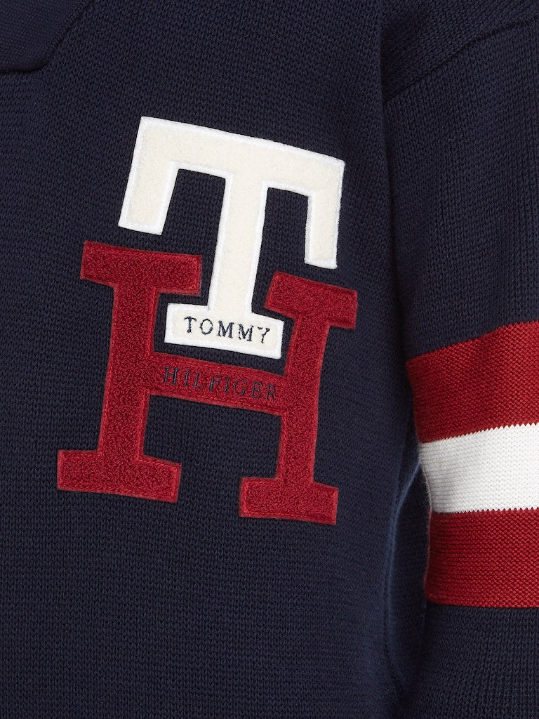 Tommy Hilfiger - Men's Stripe Crew Neck Relaxed Fit Jumper - Image 6