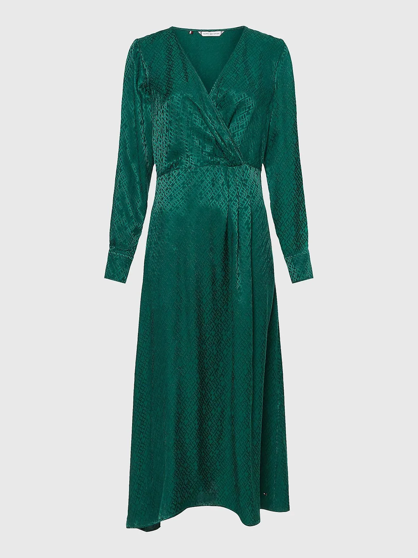 Tommy hilfiger - viscose monogram jacquard wrap midi dress regular fit - women - women - Image 2