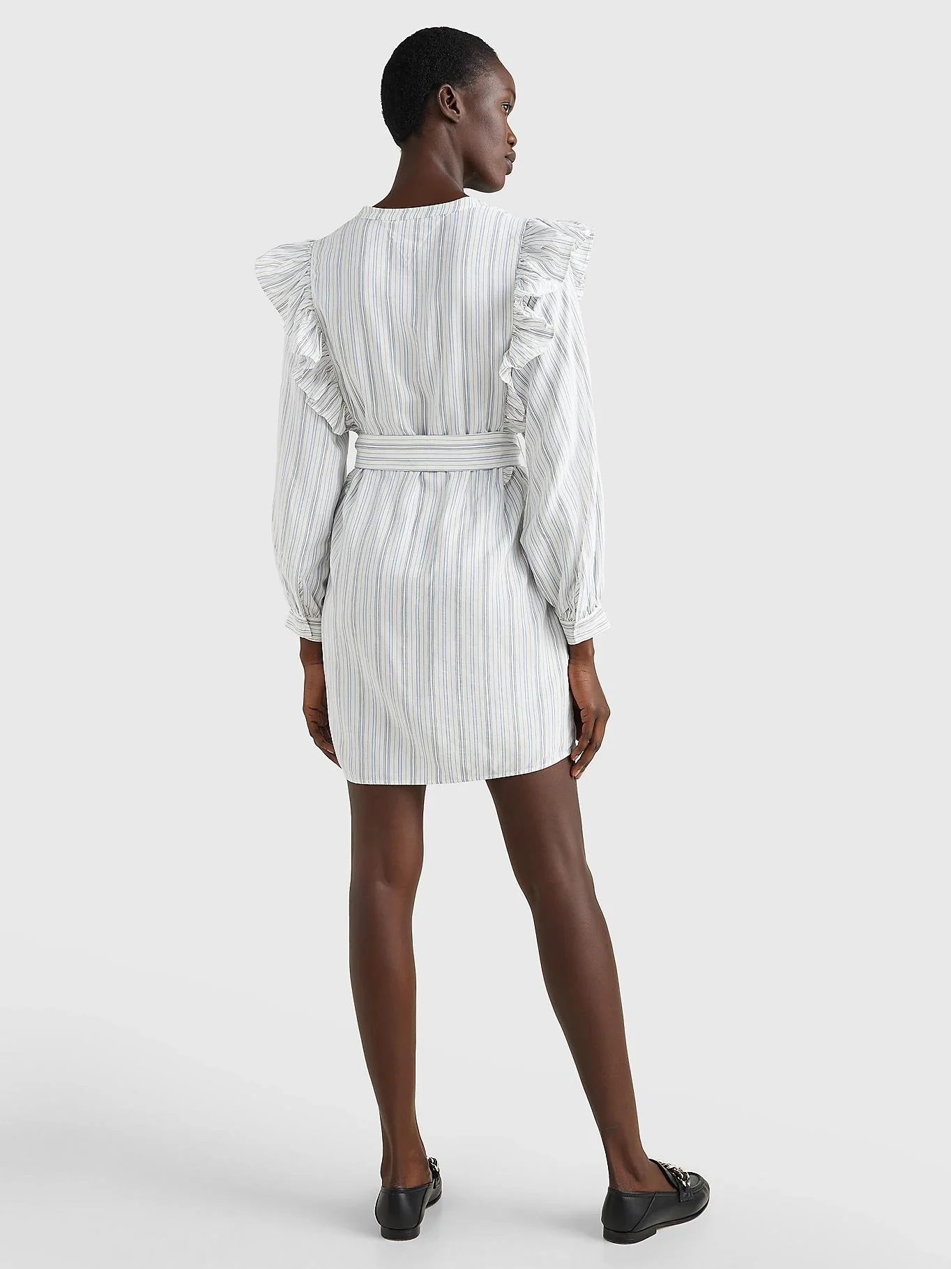 Tommy Hilfiger - Ruffle Detail Stripe Shirt Dress - Image 4