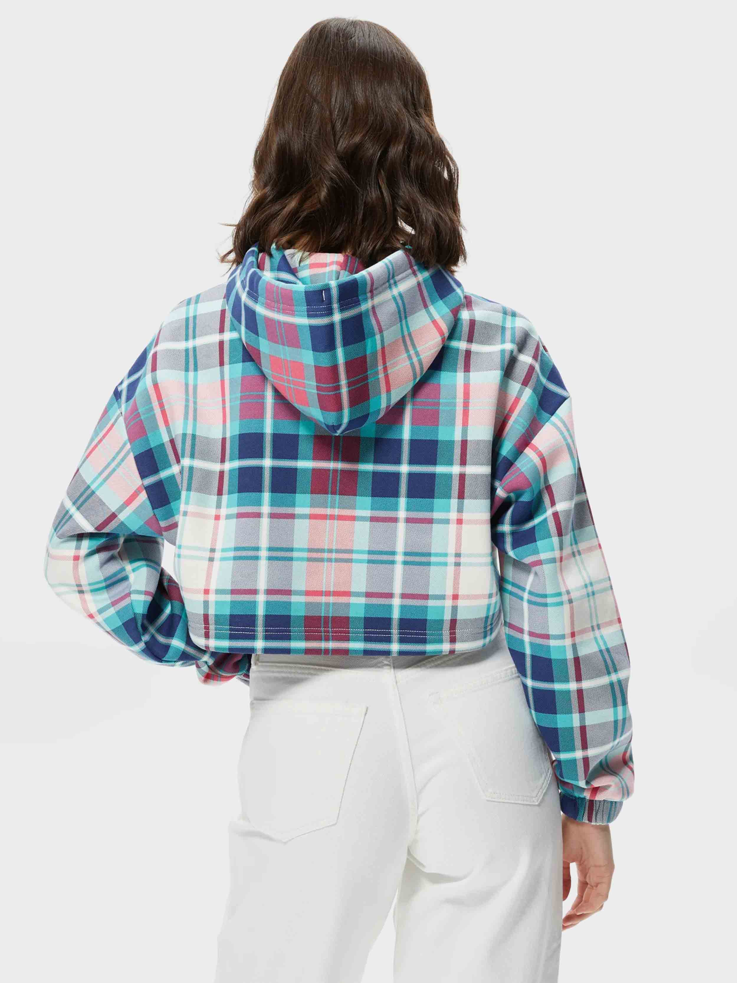 Tommy Hilfiger Jeans - Women's Tartan Cropped Fit Hoody - Image 2