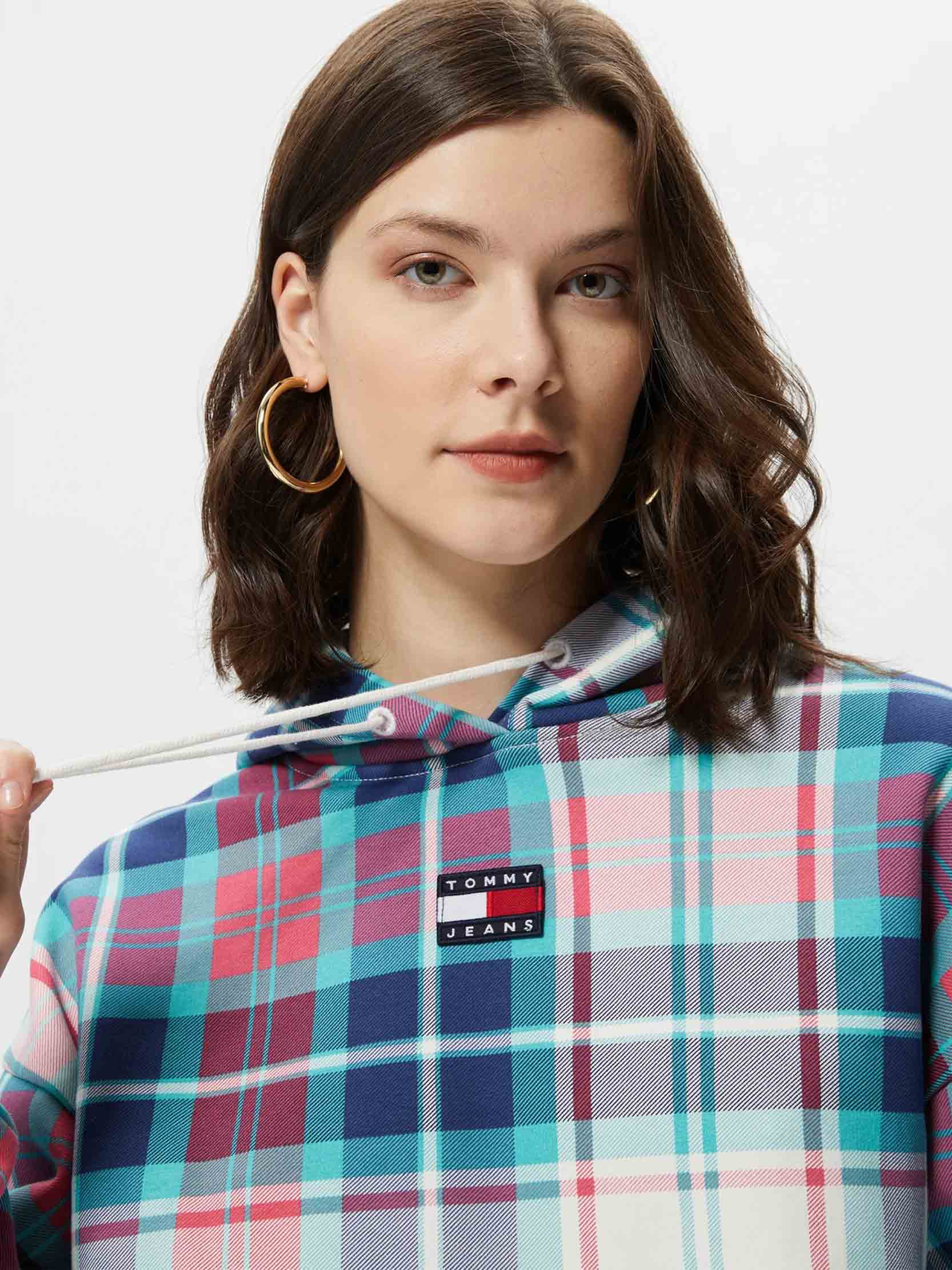 Tommy Hilfiger Jeans - Women's Tartan Cropped Fit Hoody - Image 4
