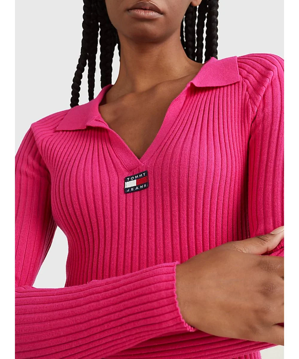 Tommy Hilfiger Jeans - Ribbed Badge Jumper Dress - Image 4