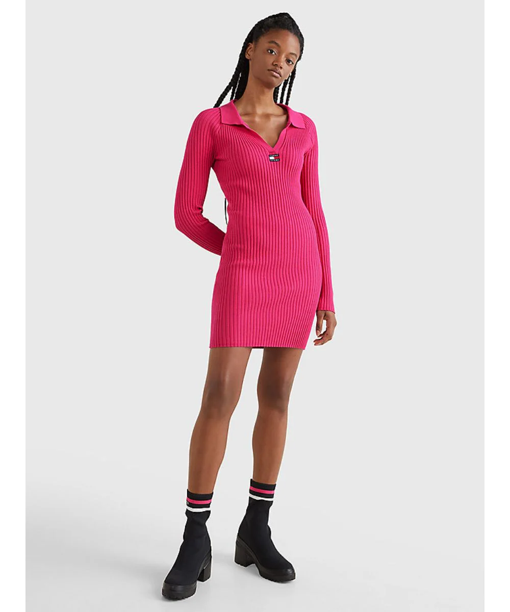 Tommy Hilfiger Jeans - Ribbed Badge Jumper Dress - Image 5