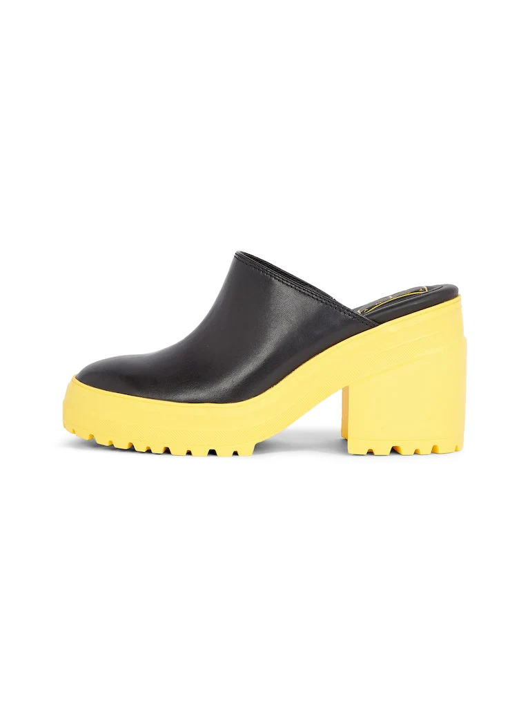 Tommy Hilfiger Jeans - Colour - Blocked Block Heel Leather Mules - Image 2