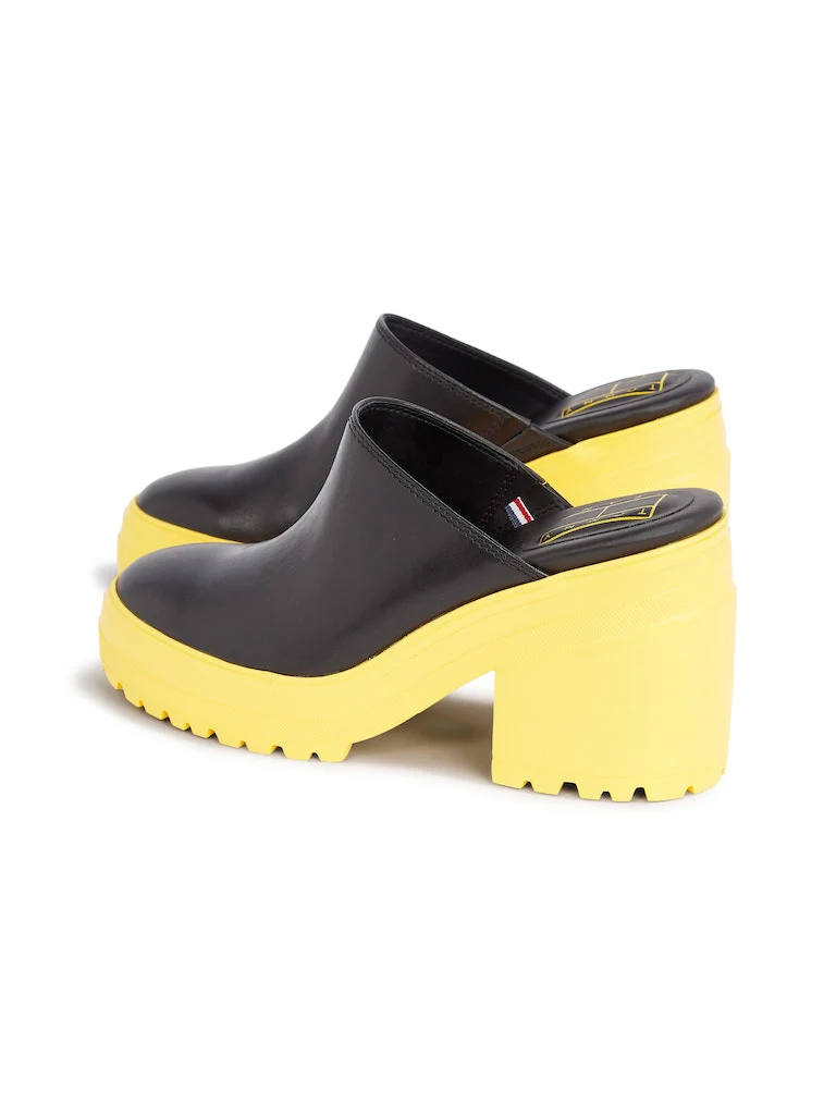 Tommy Hilfiger Jeans - Colour - Blocked Block Heel Leather Mules - Image 5