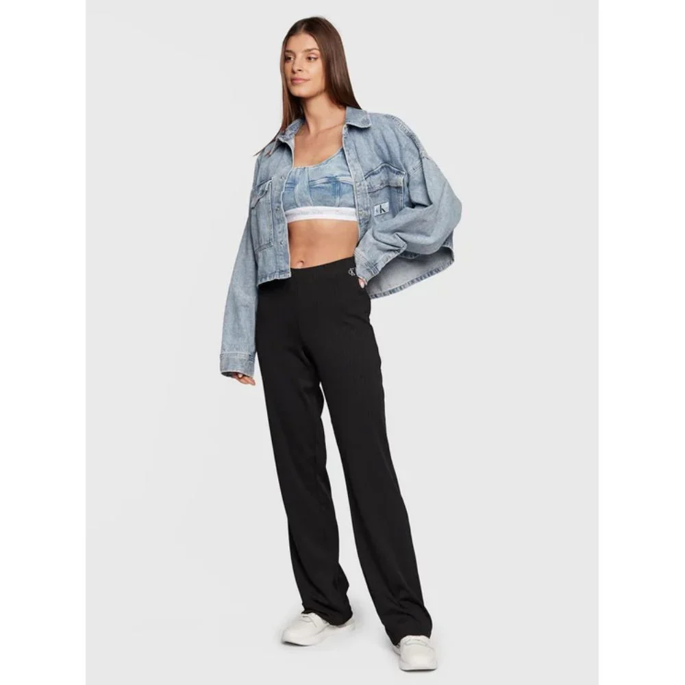Calvin Klein Jeans - Shiny Rib Wide Leg Pants Relaxed Fit - Image 5