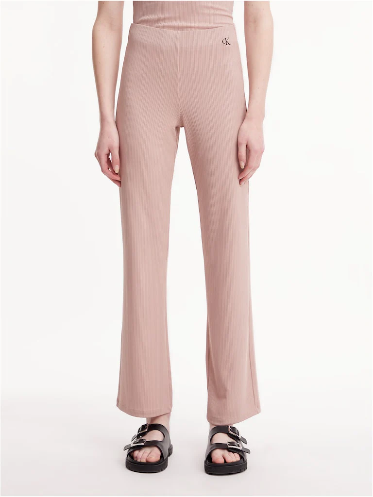 Calvin Klein Jeans - Shiny Rib Wide Leg Pants Relaxed Fit - Image 6