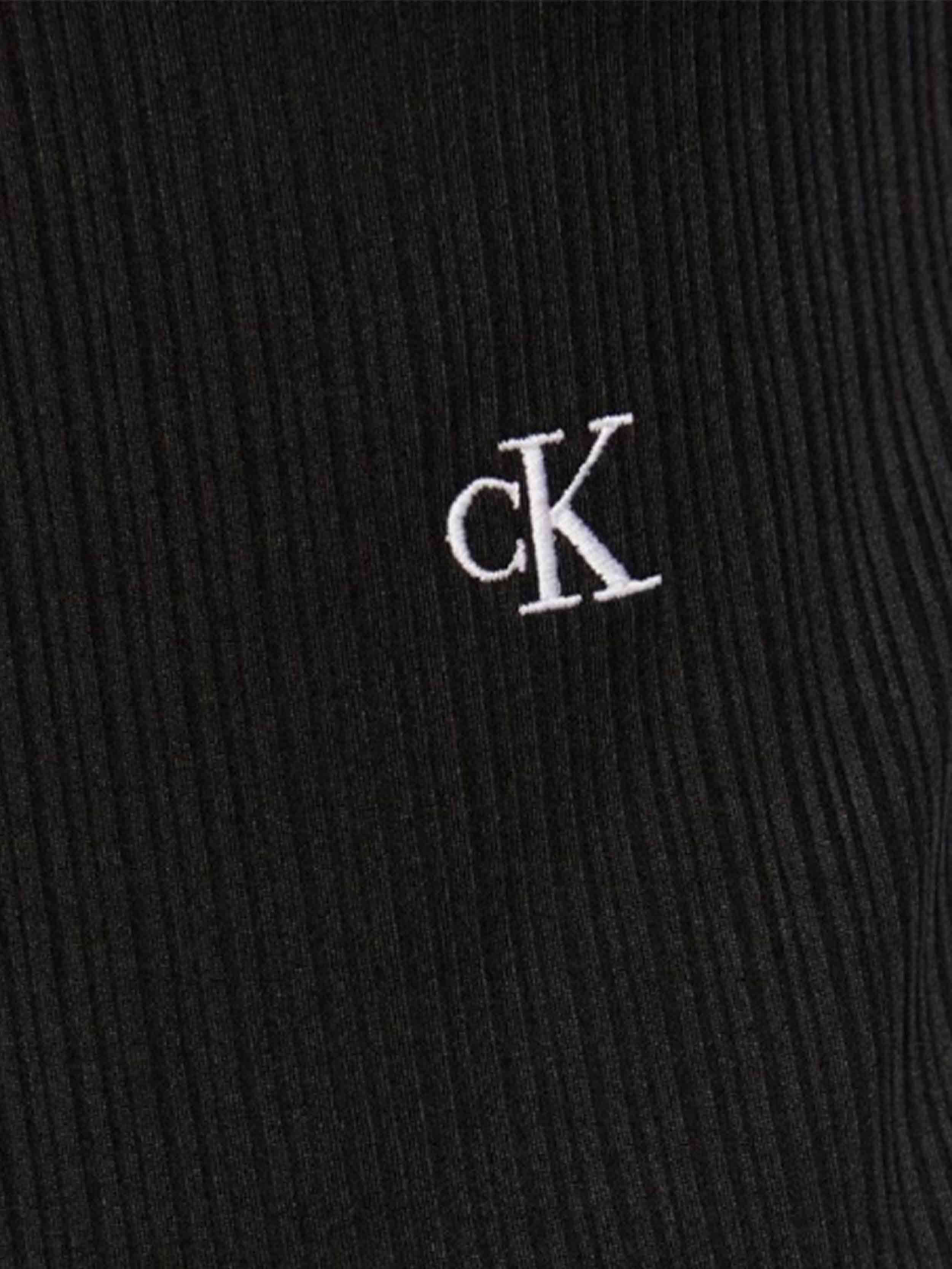 Calvin Klein Jeans - Shiny Rib High Neck Short Sleeve Tshirt Slim Fit - Image 3