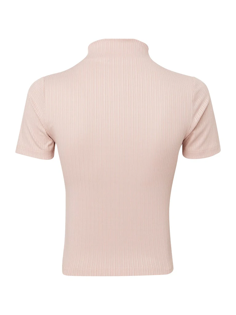 Calvin Klein Jeans - Shiny Rib High Neck Short Sleeve Tshirt Slim Fit - Image 7