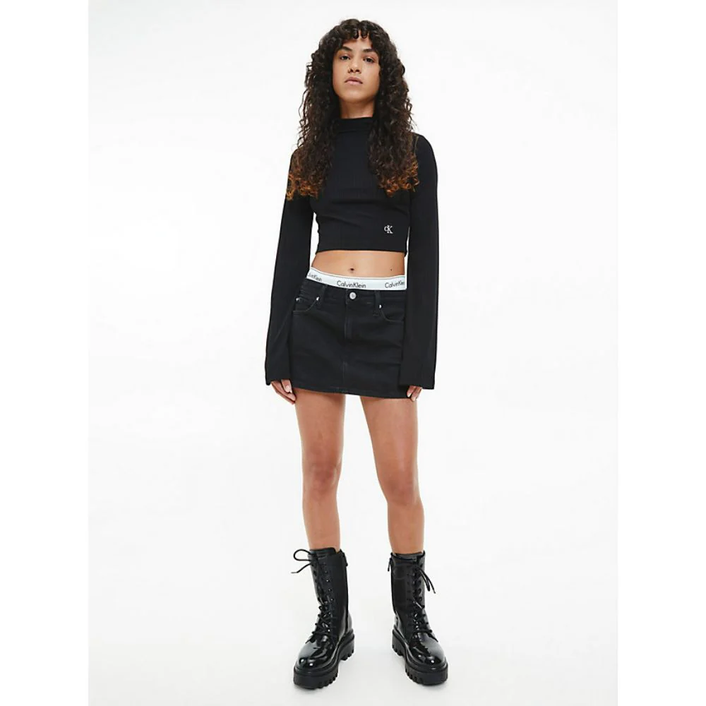 Calvin Klein Jeans - denim micro mini skirt - women - Image 4