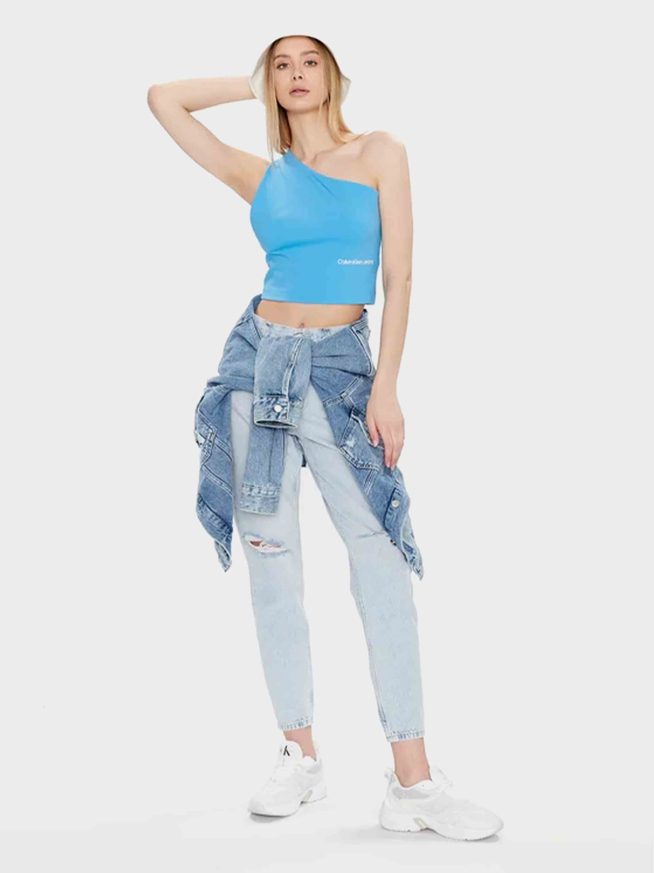 Calvin Klein Jeans - Women's Cut Out Milano Top Slim Fit - Image 7