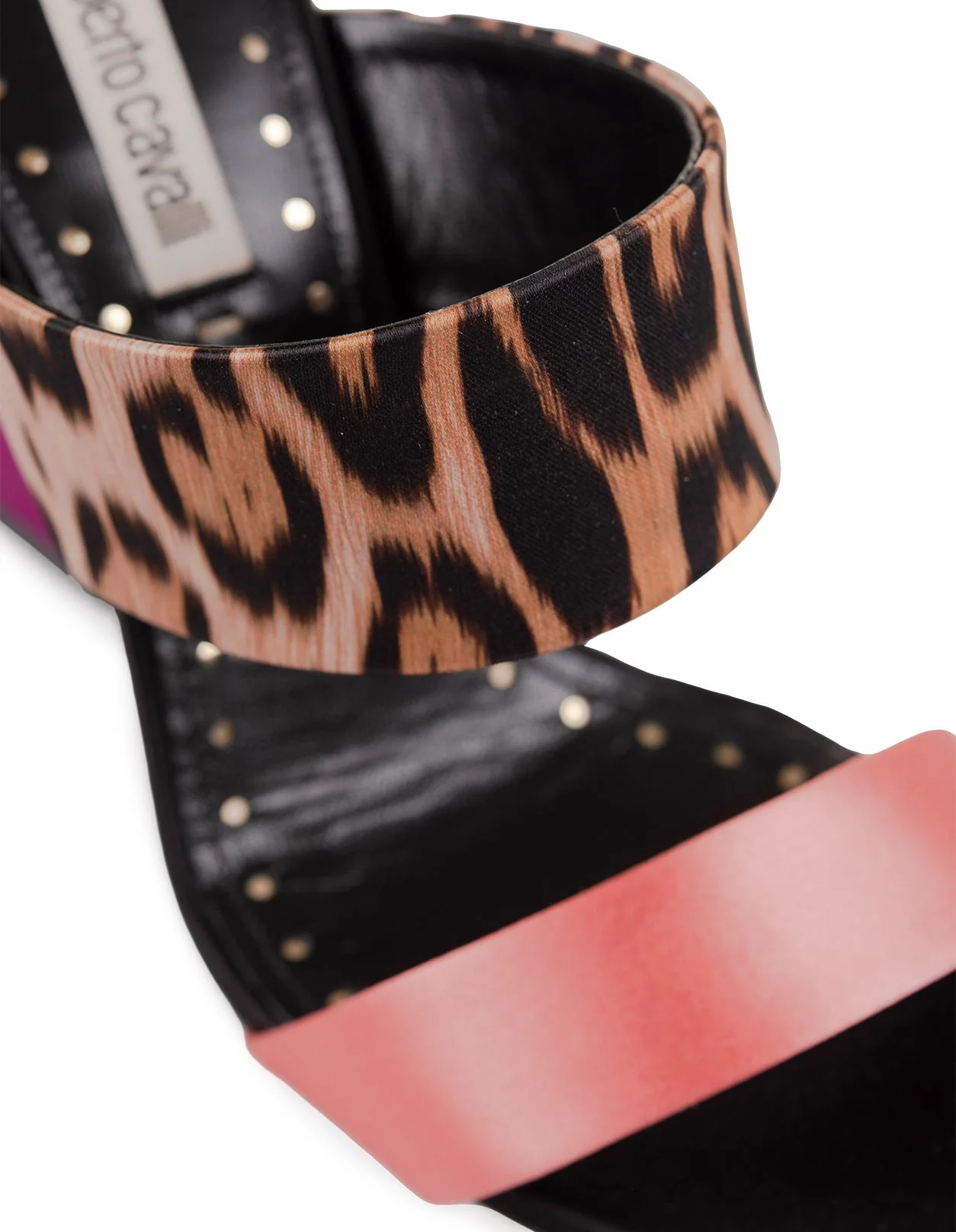 Roberto Cavalli - Contrasting Panel Sculpted-Heel Sandals - Image 3