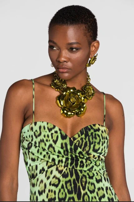 Roberto Cavalli - Green Sleeveless Mini Dress - Image 3