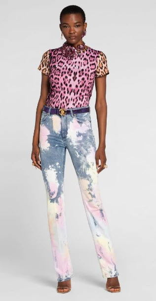Roberto Cavalli - T-Shirt With Animal Print - Image 4