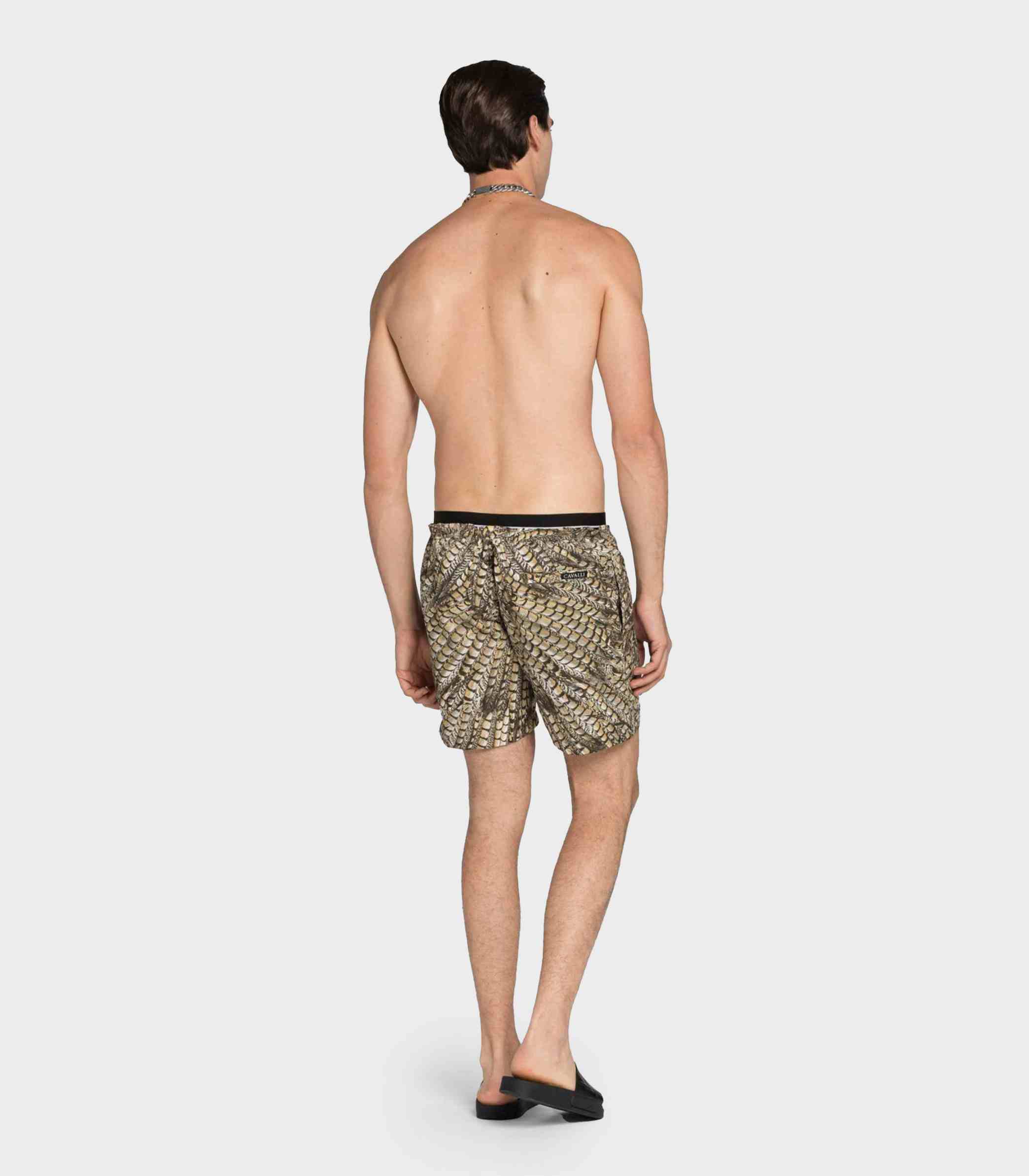Roberto Cavalli - Swimsuit Boxer -Leopard Print Logo-Waistband Swim Shorts - Image 3