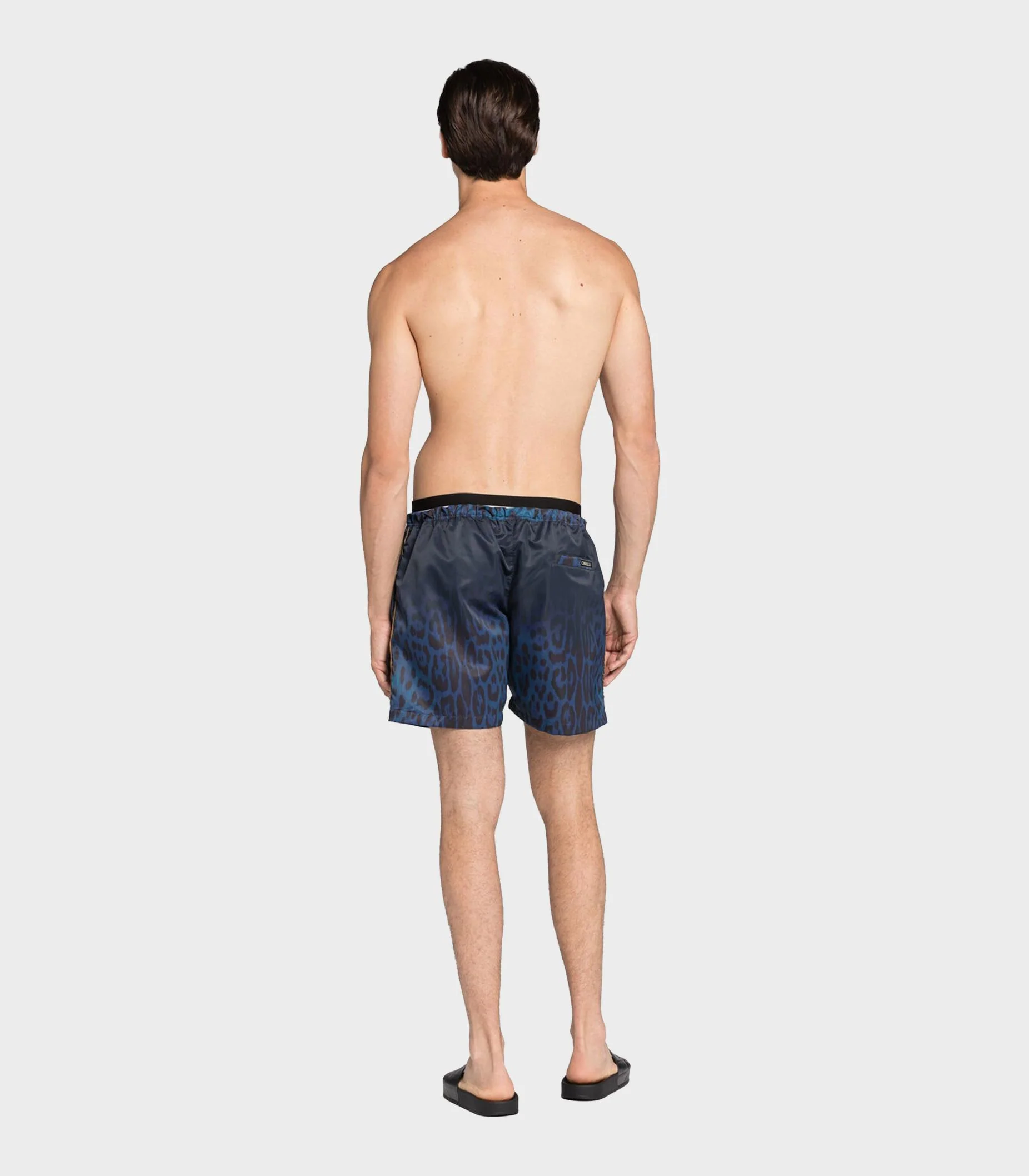 Roberto Cavalli - Swimsuit Boxer -Leopard Print Logo-Waistband Swim Shorts - Image 6