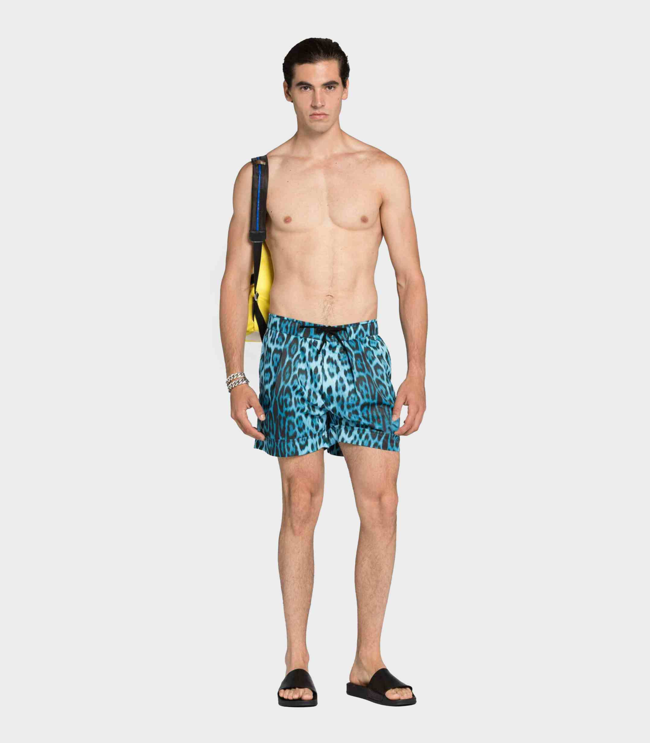 Roberto Cavalli - Men's Leopard Print Drawstring Swim Shorts - Image 2