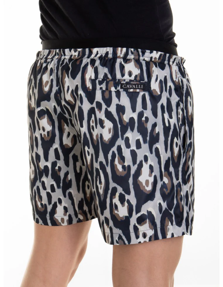 Roberto Cavalli - Swimsuit Boxer -Jaguar Print Logo-Waistband Swim Shorts - Image 11