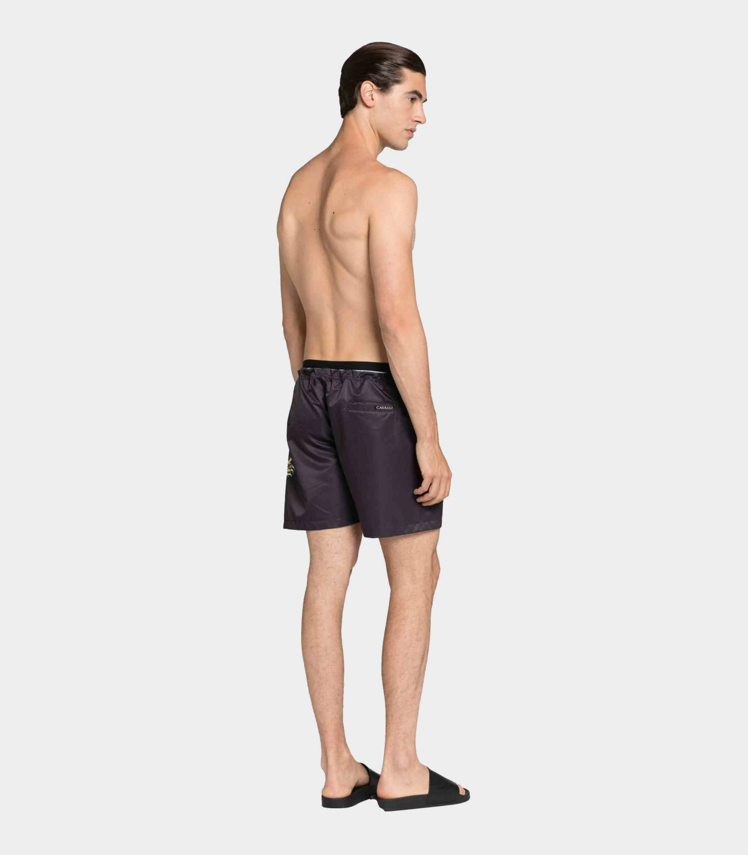 Roberto Cavalli - Swimsuit Boxer -Jaguar Print Logo-Waistband Swim Shorts - Image 3