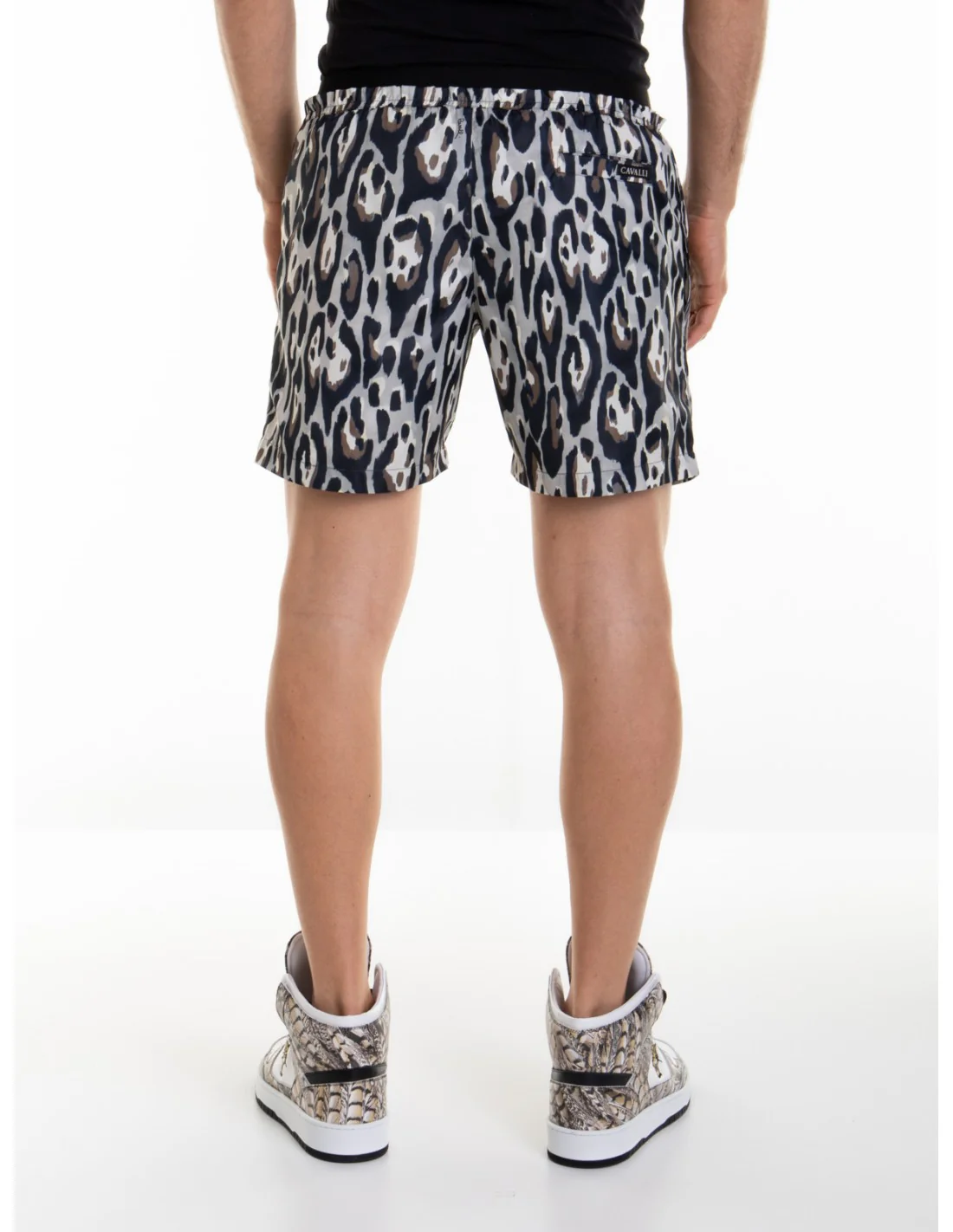 Roberto Cavalli - Swimsuit Boxer -Jaguar Print Logo-Waistband Swim Shorts - Image 9