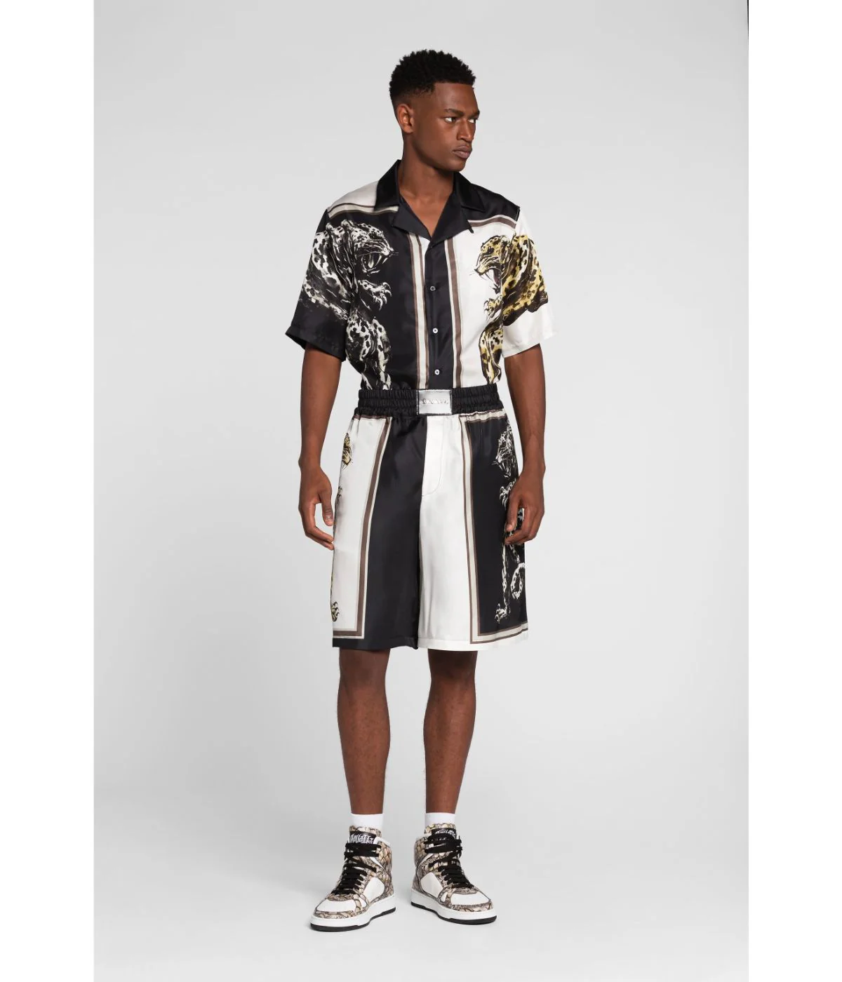 Roberto Cavalli - Men's Panther Print Knee Length Shorts - Image 5