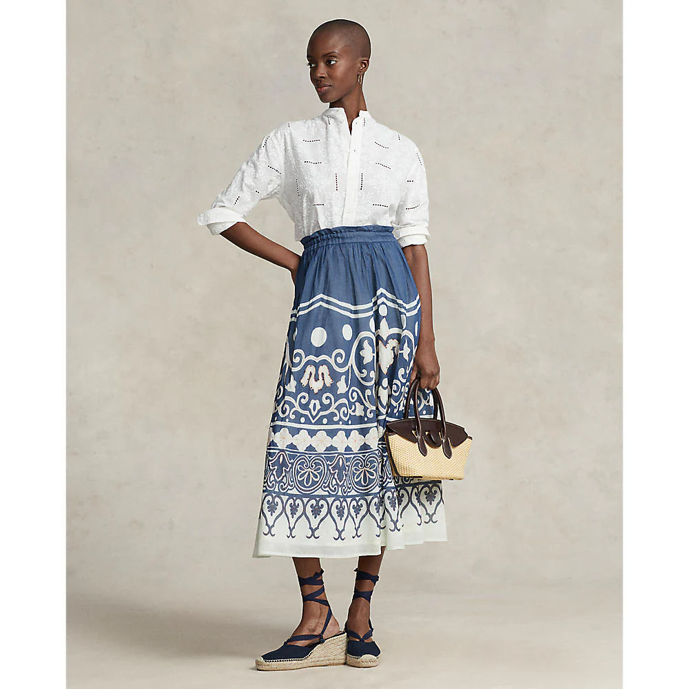 Polo Ralph Lauren - Print Beaded Voile A-Line Skirt - Image 4