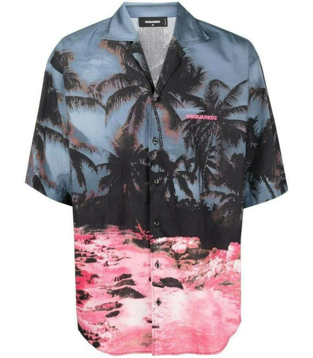 Dsquared2 - Men's Sunrise Bowling Shirt - Image 4