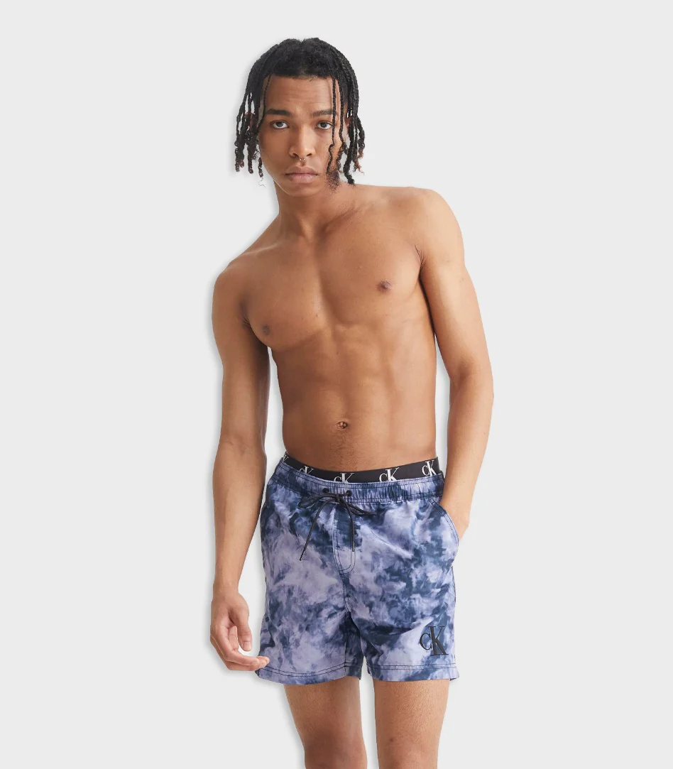 Calvin Klein - Tie Dye Print Double Waistband Medium Swim Shorts - Image 2