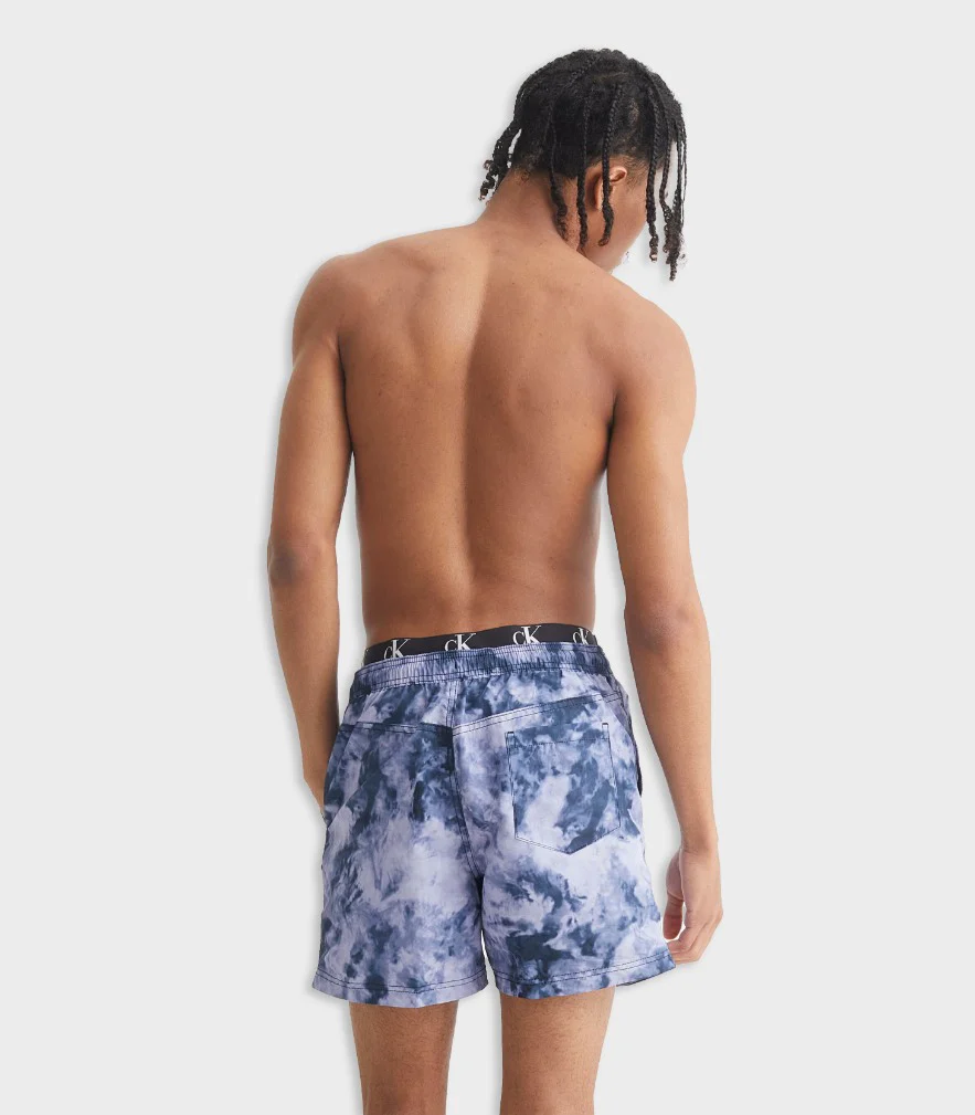 Calvin Klein - Tie Dye Print Double Waistband Medium Swim Shorts - Image 3
