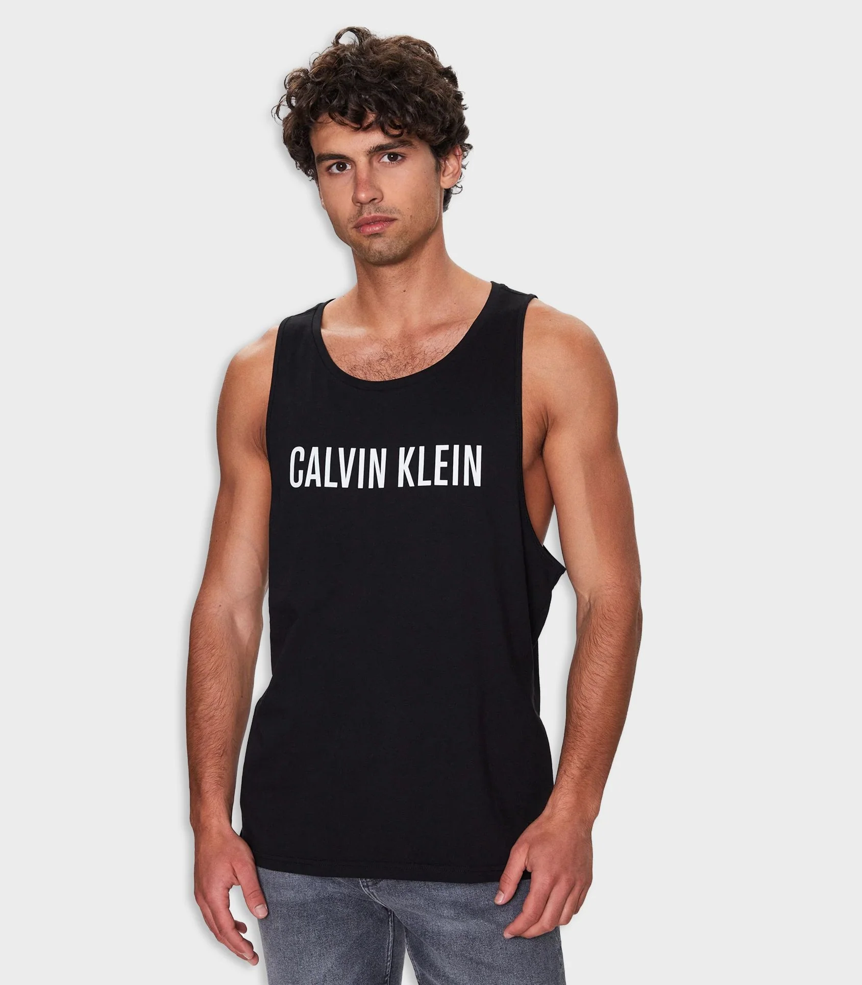Calvin Klein - Men's Crew Neck Logo Tank Top Regular Fit - Image 2
