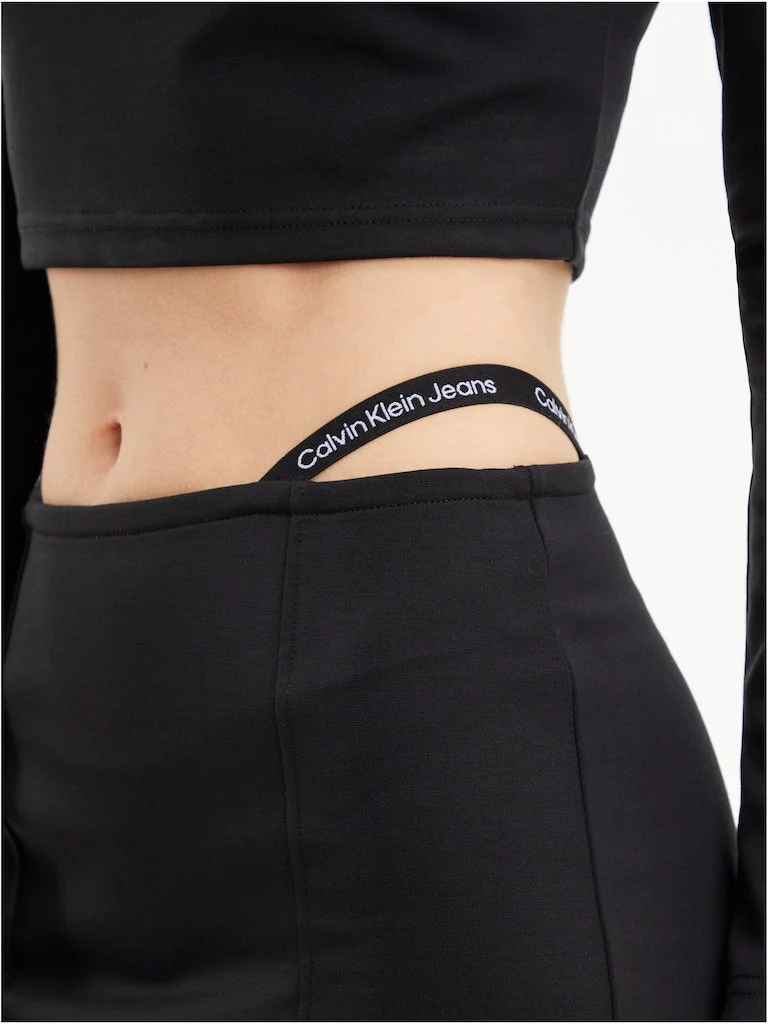 Calvin Klein Jeans - logo waistband milano skirt slim fit - women - Image 4