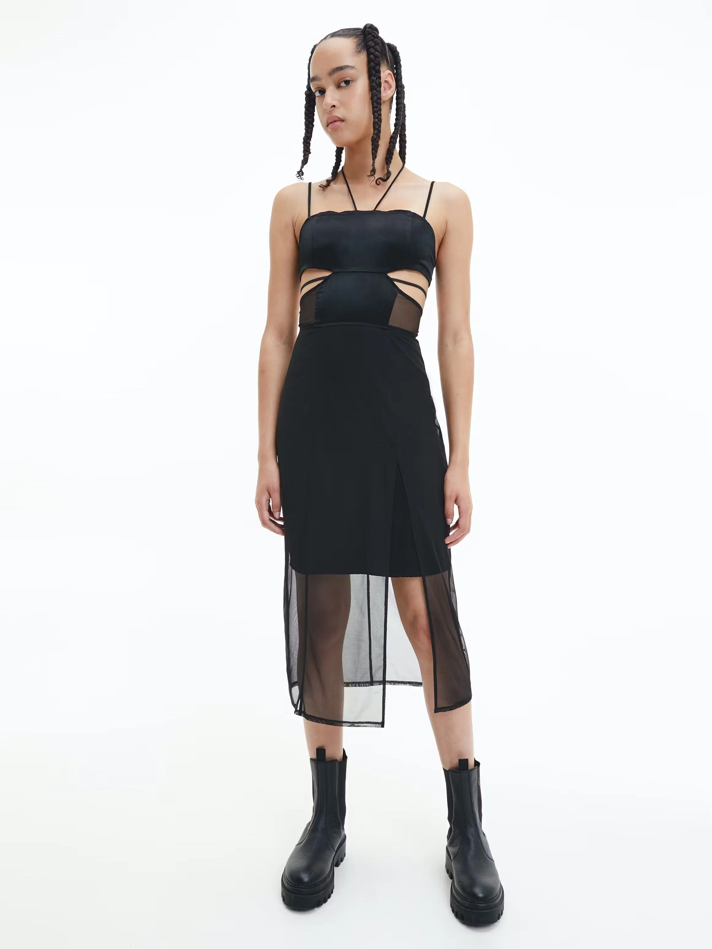 Calvin Klein Jeans - Sheer Panel Bodycon Midi Dress - Image 2