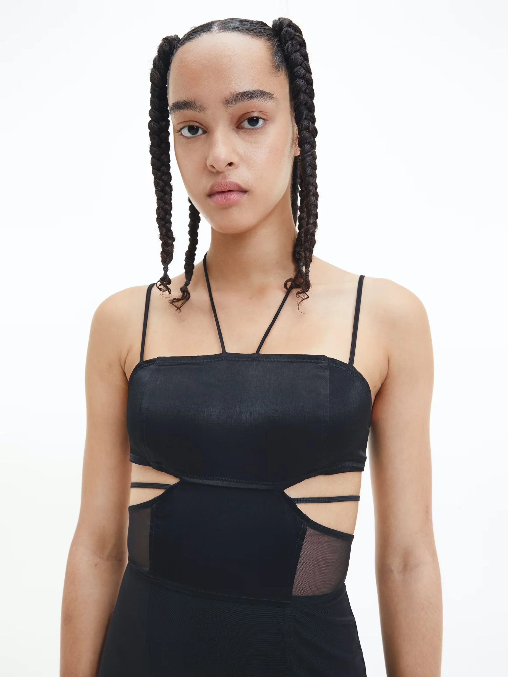Calvin Klein Jeans - Sheer Panel Bodycon Midi Dress - Image 4