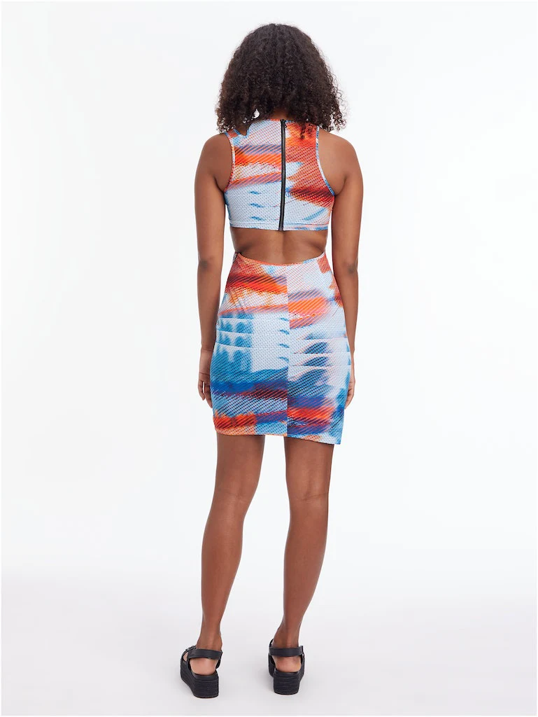 Calvin Klein Jeans - asymmetric cut out bodycon dress - women - Image 2