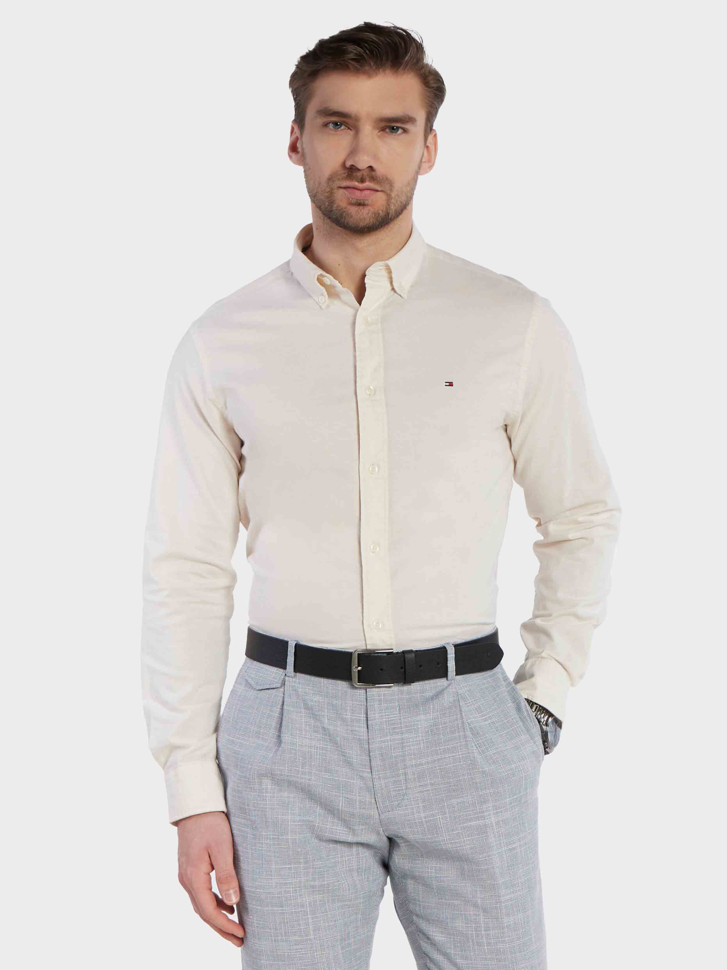 Tommy Hilfiger - Men’s 1985 Collection Regular Fit Th Flex Shirt - Image 4