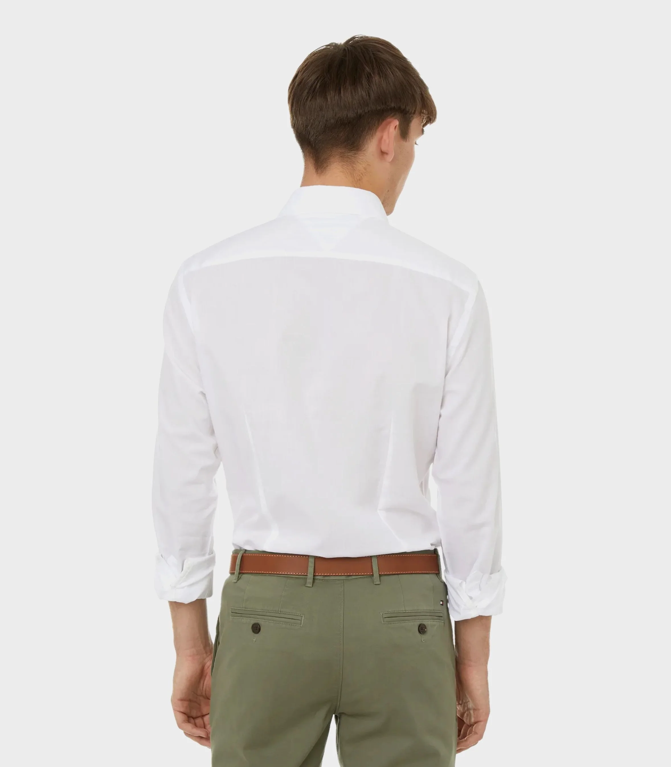 Tommy Hilfiger - Men's Solid Poplin Slim Fit Shirt - Image 12