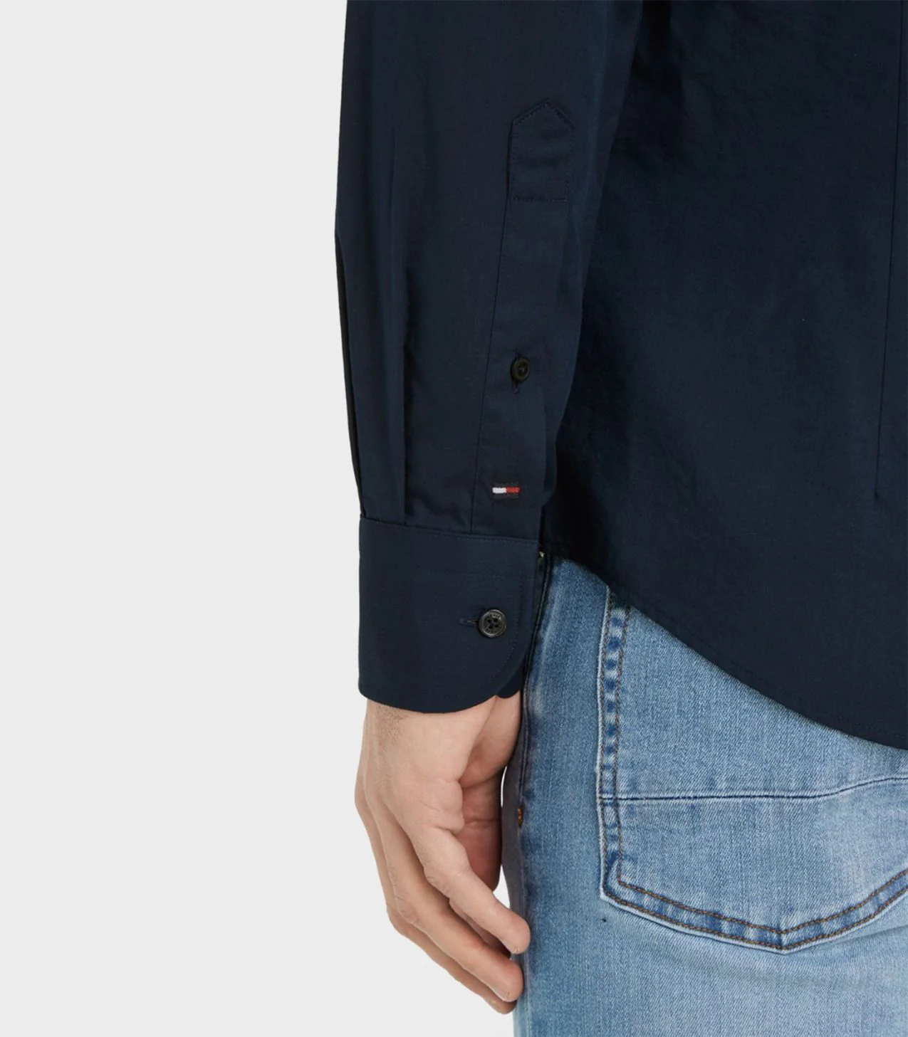 Tommy Hilfiger - Men's Solid Poplin Slim Fit Shirt - Image 5
