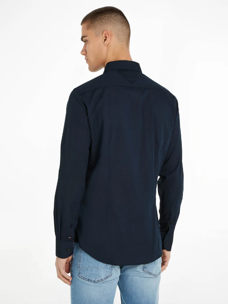 Tommy Hilfiger - Men's Solid Poplin Slim Fit Shirt - Image 6