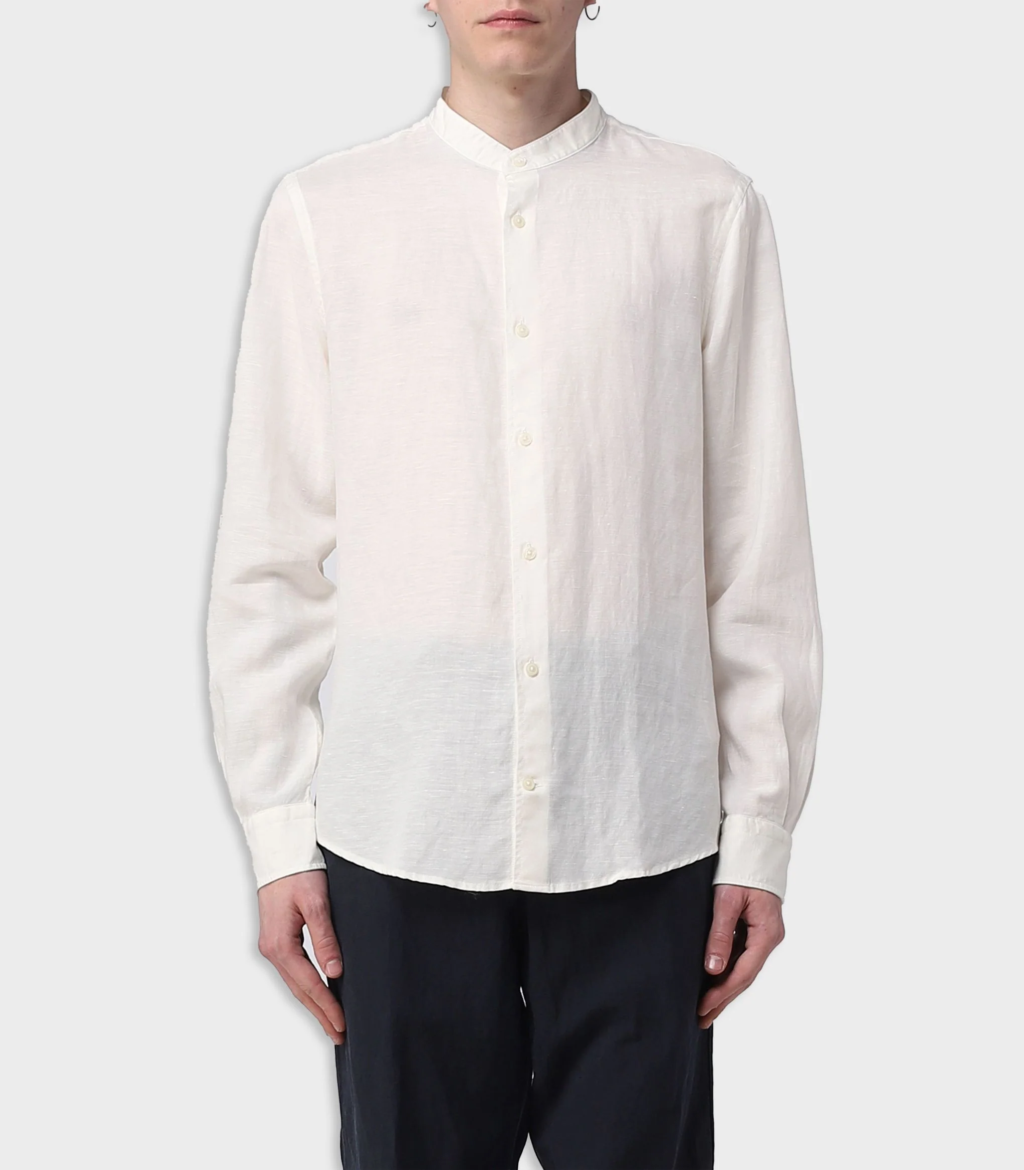 Tommy Hilfiger - Men's Grandad Collar Slim Fit Poplin Shirt - Image 10
