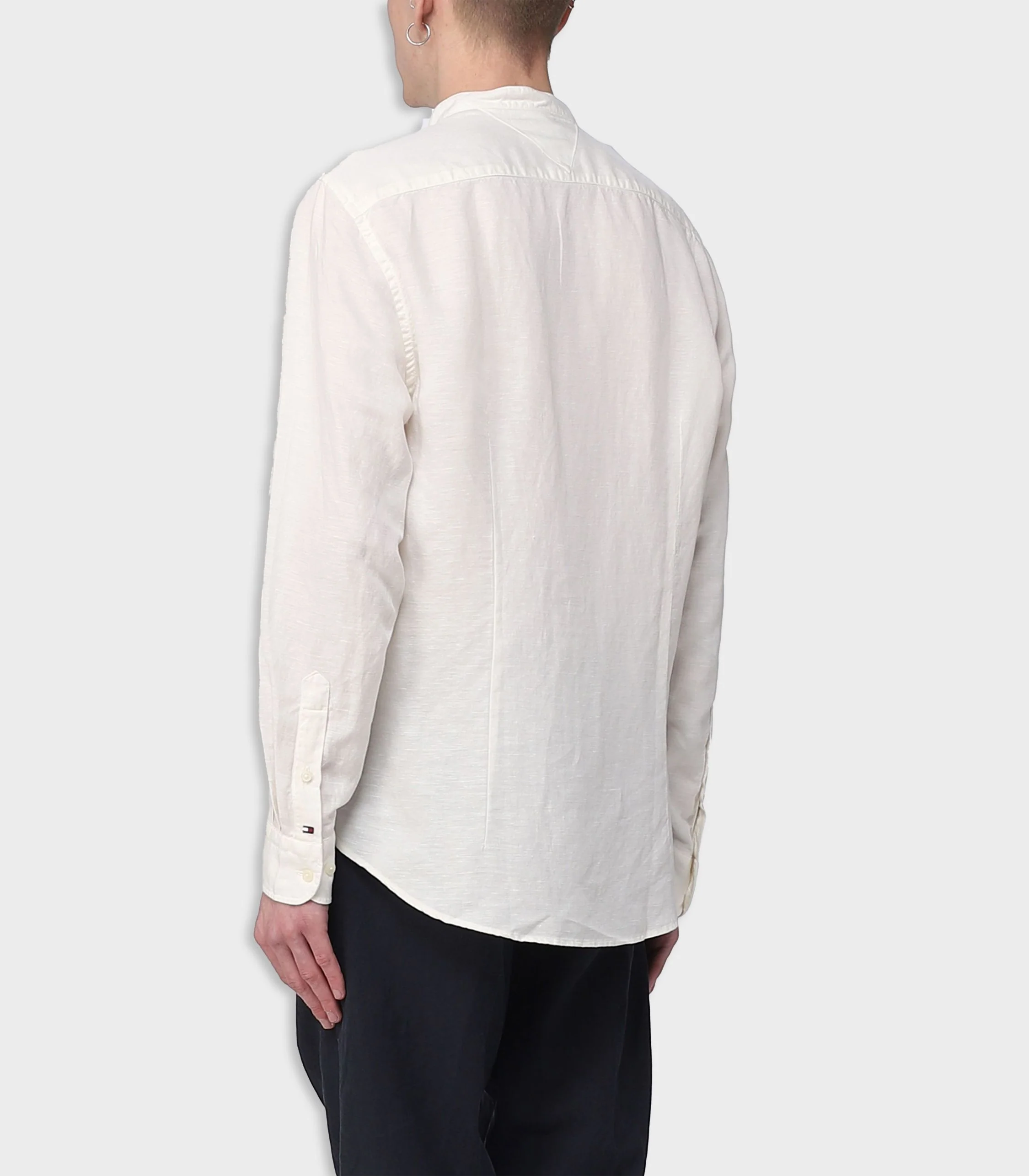 Tommy Hilfiger - Men's Grandad Collar Slim Fit Poplin Shirt - Image 11