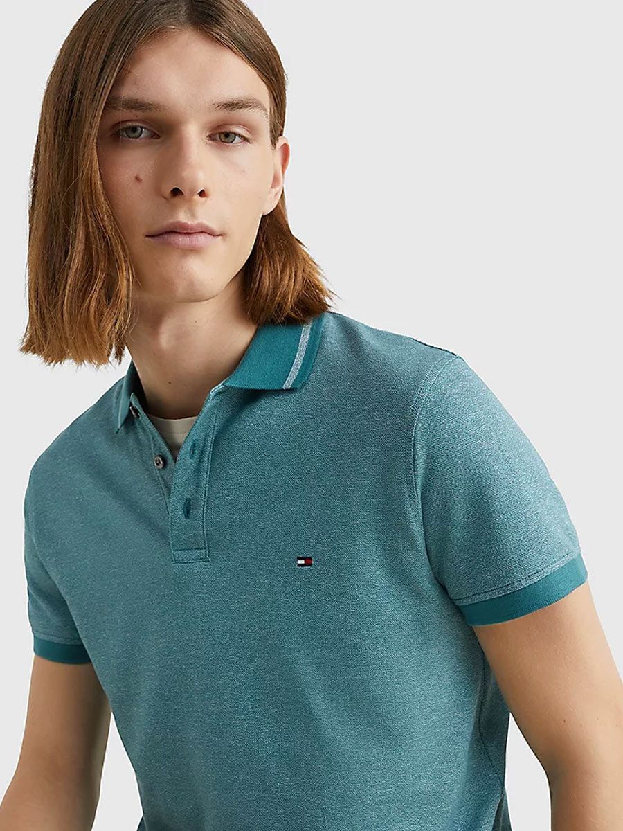Tommy Hilfiger - Men's Pretwist Mouline Tipped Slim Fit Polo - Image 10